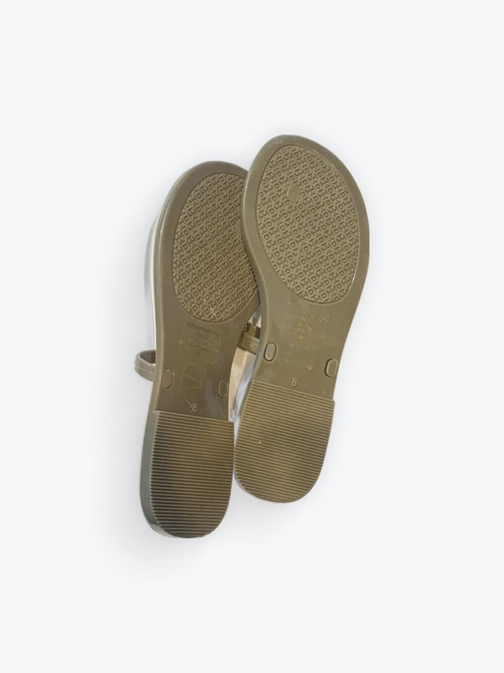 Tory Burch Miller Gray/Taupe Jelly Sandals Women's Size 8 NWT - Picture 2 of 4